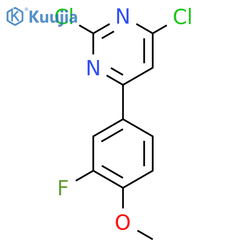 2,4-Dichloro-6-(3-fluoro-4-methoxyphenyl)pyrimidine structure