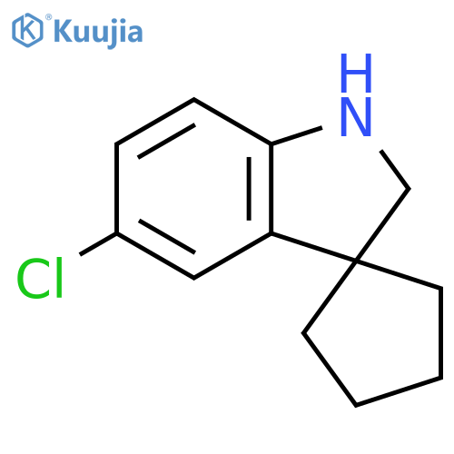 5'-chloro-1',2'-dihydrospirocyclopentane-1,3'-indole structure