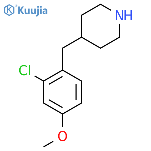 4-(2-chloro-4-methoxyphenyl)methylpiperidine structure