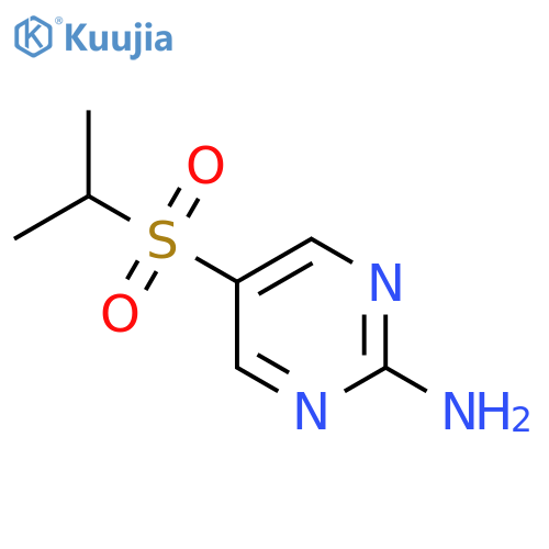 5-(propane-2-sulfonyl)pyrimidin-2-amine structure