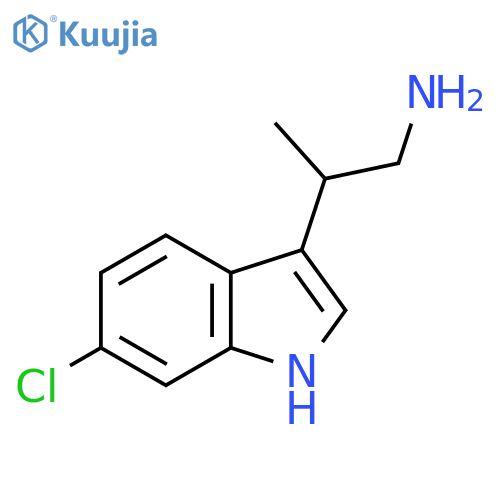 2-(6-chloro-1H-indol-3-yl)propan-1-amine structure