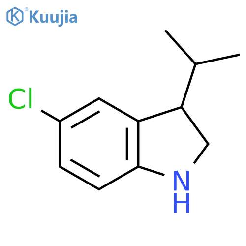5-chloro-3-(propan-2-yl)-2,3-dihydro-1H-indole structure