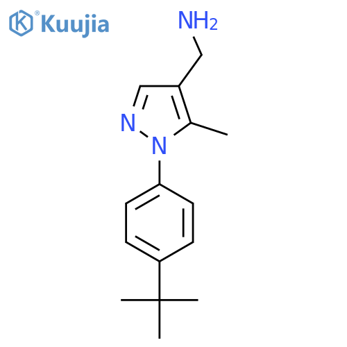 [1-(4-tert-butylphenyl)-5-methyl-1H-pyrazol-4-yl]methanamine structure