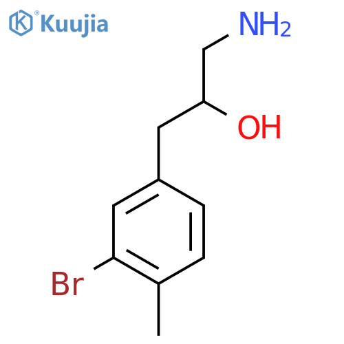 1-amino-3-(3-bromo-4-methylphenyl)propan-2-ol structure