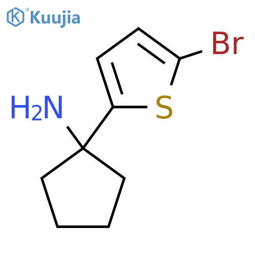 1-(5-bromothiophen-2-yl)cyclopentan-1-amine structure