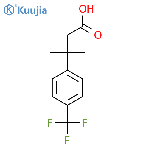3-methyl-3-4-(trifluoromethyl)phenylbutanoic acid structure