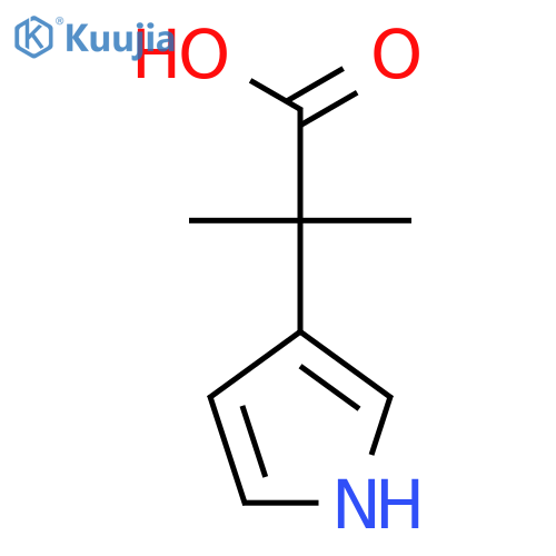 2-methyl-2-(1H-pyrrol-3-yl)propanoic acid structure