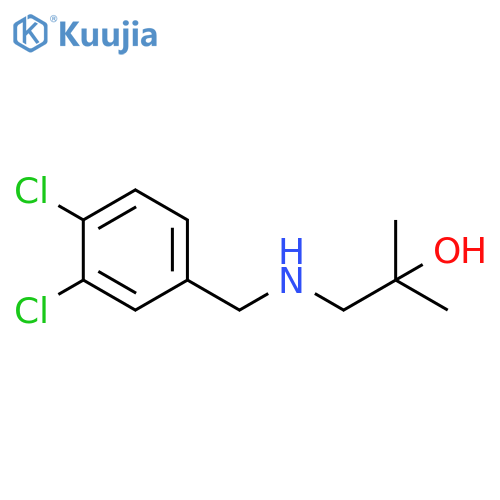 1-{(3,4-dichlorophenyl)methylamino}-2-methylpropan-2-ol structure