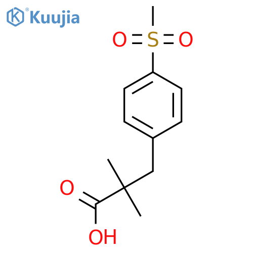 3-(4-methanesulfonylphenyl)-2,2-dimethylpropanoic acid structure