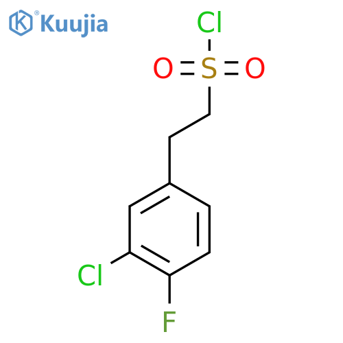 2-(3-Chloro-4-fluorophenyl)ethane-1-sulfonyl chloride structure