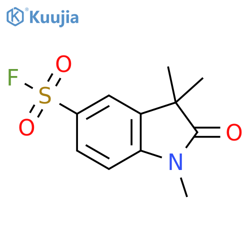1,3,3-trimethyl-2-oxo-2,3-dihydro-1H-indole-5-sulfonyl fluoride structure