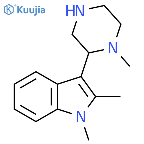 1,2-dimethyl-3-(1-methylpiperazin-2-yl)-1H-indole structure