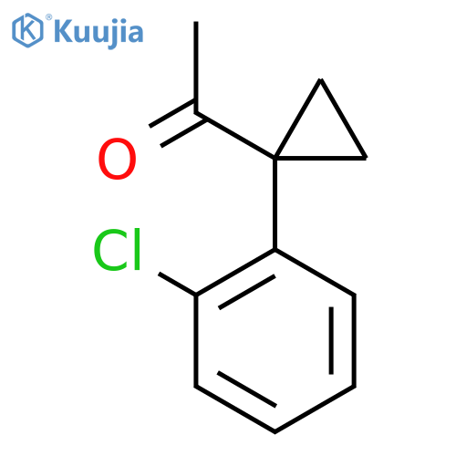 1-1-(2-chlorophenyl)cyclopropylethan-1-one structure