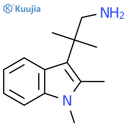 2-(1,2-dimethyl-1H-indol-3-yl)-2-methylpropan-1-amine structure