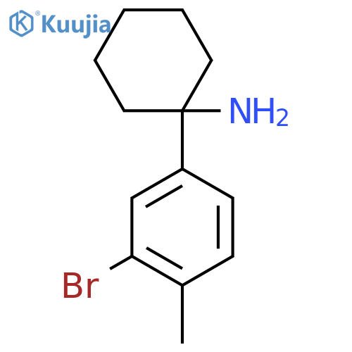 1-(3-bromo-4-methylphenyl)cyclohexan-1-amine structure