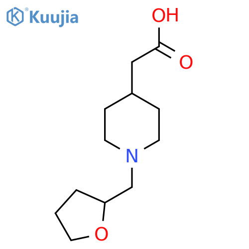 2-{1-[(Oxolan-2-yl)methyl]piperidin-4-yl}acetic acid structure