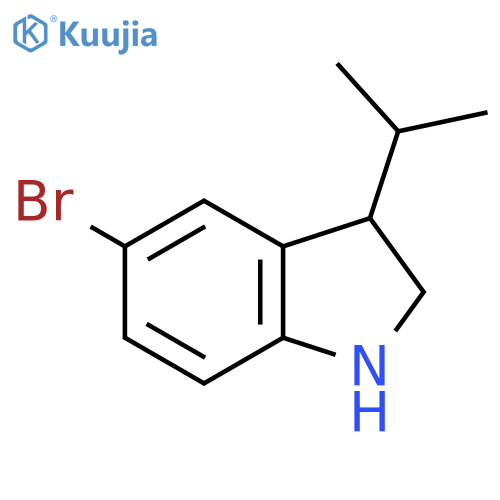 5-bromo-3-(propan-2-yl)-2,3-dihydro-1H-indole structure