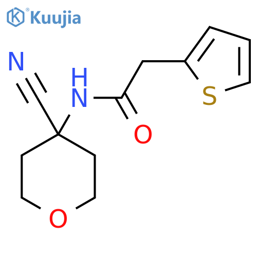 N-(4-Cyanooxan-4-yl)-2-thiophen-2-ylacetamide structure