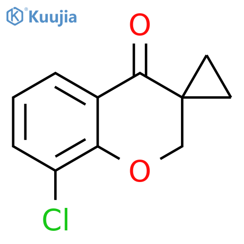 8-chloro-2,4-dihydrospiro1-benzopyran-3,1'-cyclopropane-4-one structure