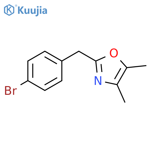 2-(4-bromobenzyl)-4,5-dimethyloxazole structure