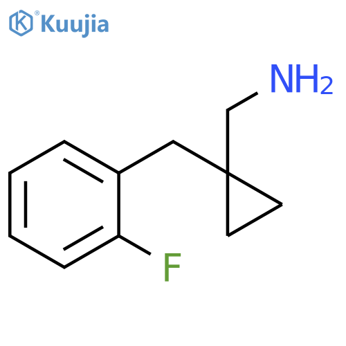 {1-(2-fluorophenyl)methylcyclopropyl}methanamine structure