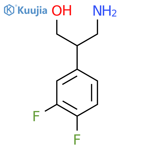 3-amino-2-(3,4-difluorophenyl)propan-1-ol structure