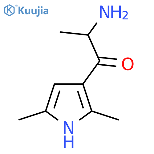 2-amino-1-(2,5-dimethyl-1H-pyrrol-3-yl)propan-1-one structure