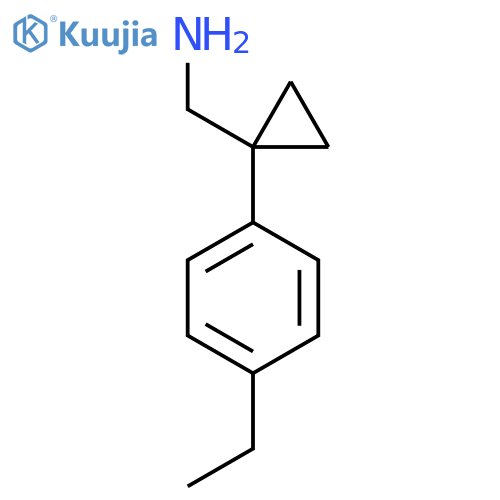 1-(4-ethylphenyl)cyclopropylmethanamine structure