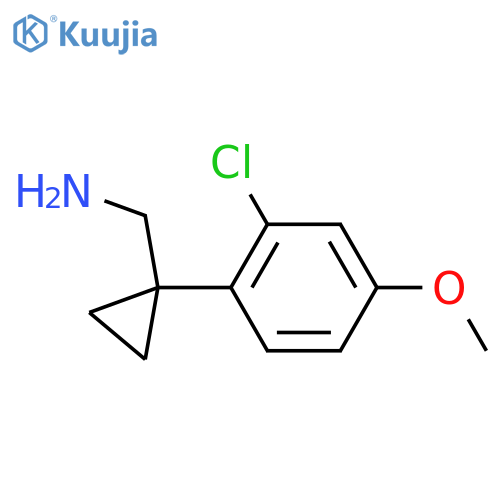 1-(2-chloro-4-methoxyphenyl)cyclopropylmethanamine structure