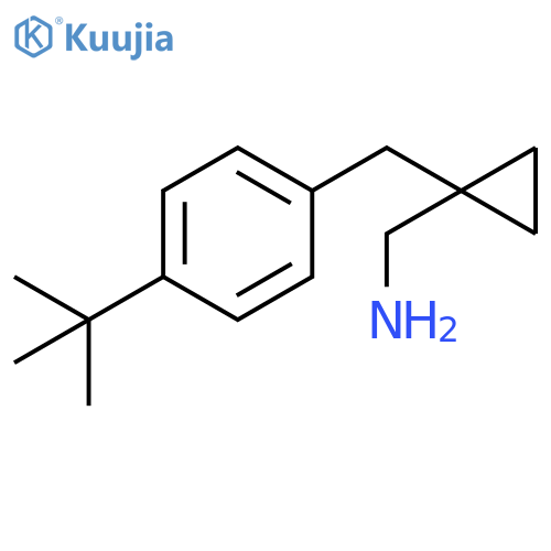 {1-(4-tert-butylphenyl)methylcyclopropyl}methanamine structure