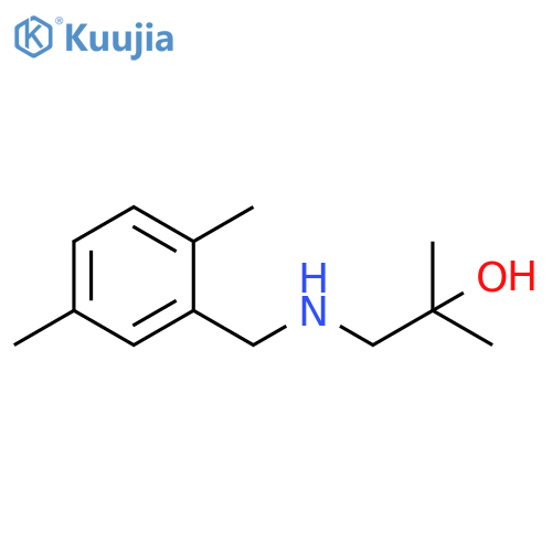 1-{(2,5-dimethylphenyl)methylamino}-2-methylpropan-2-ol structure