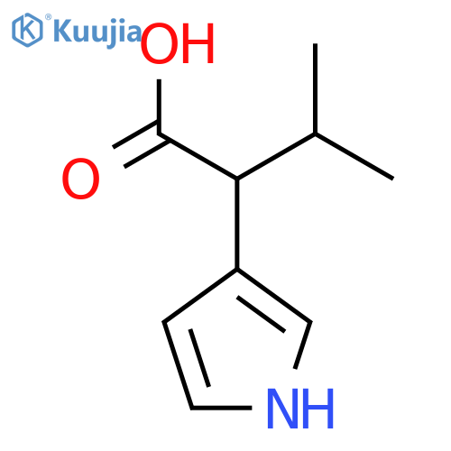3-methyl-2-(1H-pyrrol-3-yl)butanoic acid structure
