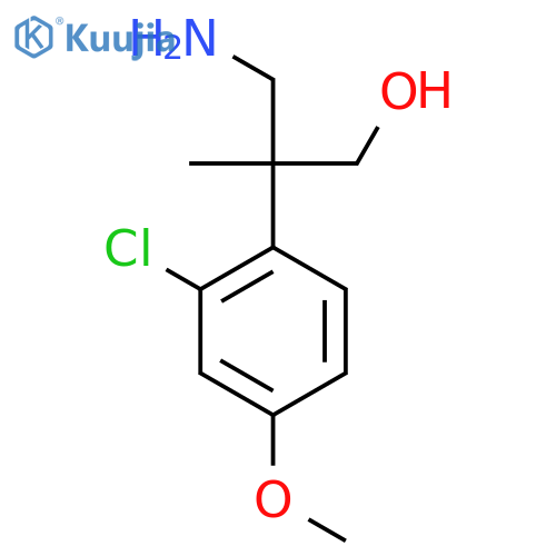 3-amino-2-(2-chloro-4-methoxyphenyl)-2-methylpropan-1-ol structure