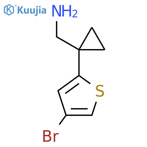 1-(4-bromothiophen-2-yl)cyclopropylmethanamine structure