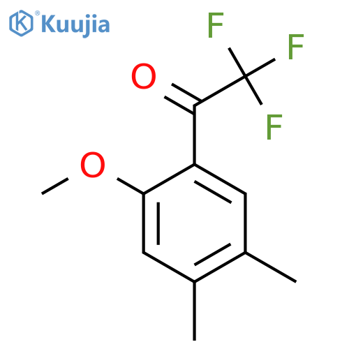 2,2,2-trifluoro-1-(2-methoxy-4,5-dimethylphenyl)ethan-1-one structure