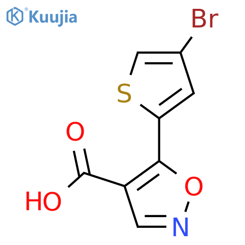 5-(4-bromothiophen-2-yl)-1,2-oxazole-4-carboxylic acid structure