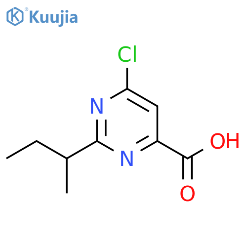 4-Pyrimidinecarboxylic acid, 6-chloro-2-(1-methylpropyl)- structure