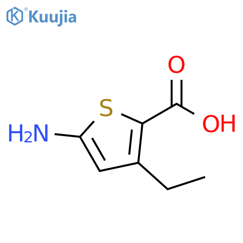 5-amino-3-ethylthiophene-2-carboxylic acid structure