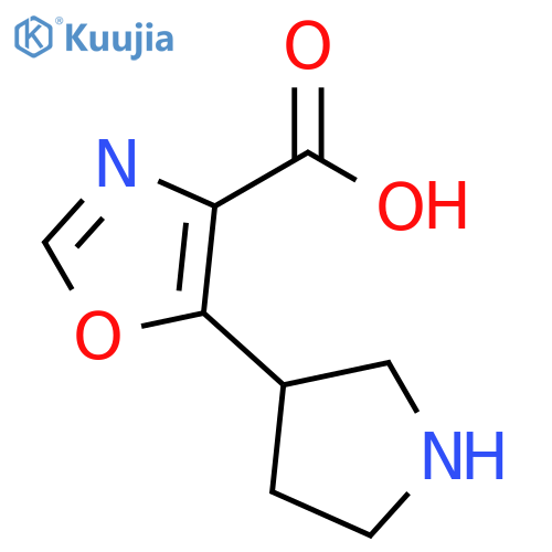 5-(pyrrolidin-3-yl)-1,3-oxazole-4-carboxylic acid structure
