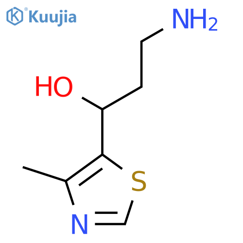 3-amino-1-(4-methyl-1,3-thiazol-5-yl)propan-1-ol structure