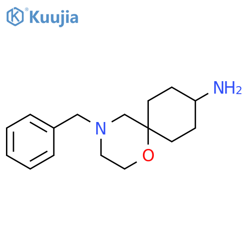 1-Oxa-4-azaspiro[5.5]undecan-9-amine, 4-(phenylmethyl)- structure