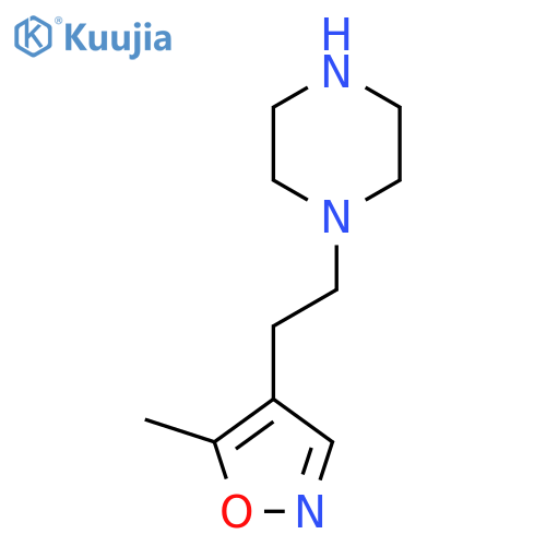 1-2-(5-methyl-1,2-oxazol-4-yl)ethylpiperazine structure
