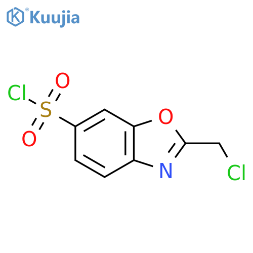 2-(Chloromethyl)benzo[d]oxazole-6-sulfonyl chloride structure