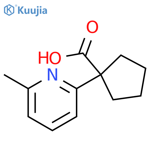 1-(6-methylpyridin-2-yl)cyclopentane-1-carboxylic acid structure