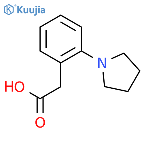 2-2-(pyrrolidin-1-yl)phenylacetic acid structure