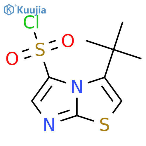 3-tert-butylimidazo2,1-b1,3thiazole-5-sulfonyl chloride structure