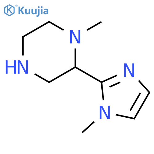1-methyl-2-(1-methyl-1H-imidazol-2-yl)piperazine structure