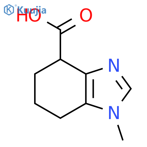 1-methyl-4,5,6,7-tetrahydro-1H-1,3-benzodiazole-4-carboxylic acid structure