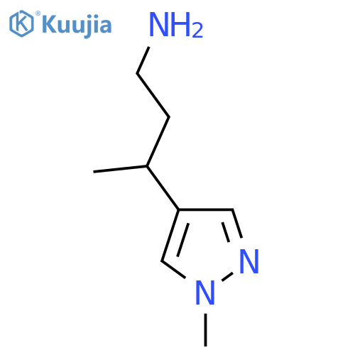 3-(1-methyl-1H-pyrazol-4-yl)butan-1-amine structure
