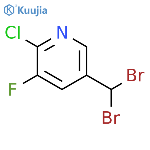Pyridine, 2-chloro-5-(dibromomethyl)-3-fluoro- structure